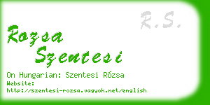 rozsa szentesi business card