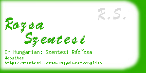 rozsa szentesi business card